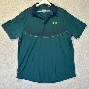 Under Armour Men’s Size XL The ISO Chill Polo Loose HeatGear Short Sleeve Blue